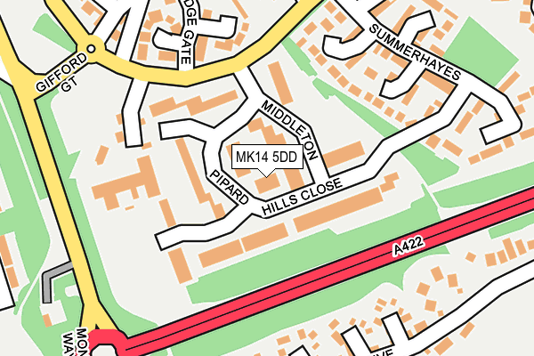MK14 5DD map - OS OpenMap – Local (Ordnance Survey)
