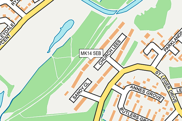 MK14 5EB map - OS OpenMap – Local (Ordnance Survey)
