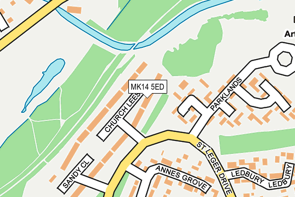 MK14 5ED map - OS OpenMap – Local (Ordnance Survey)