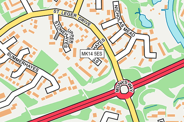 MK14 5ES map - OS OpenMap – Local (Ordnance Survey)