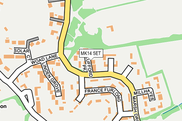 MK14 5ET map - OS OpenMap – Local (Ordnance Survey)