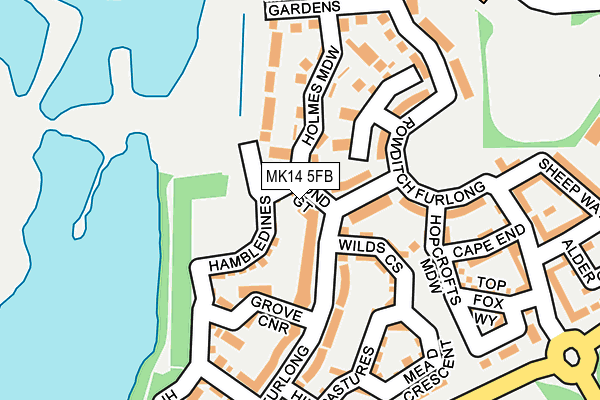 MK14 5FB map - OS OpenMap – Local (Ordnance Survey)
