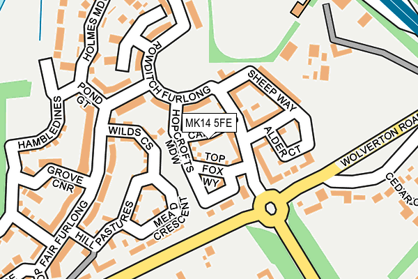 MK14 5FE map - OS OpenMap – Local (Ordnance Survey)
