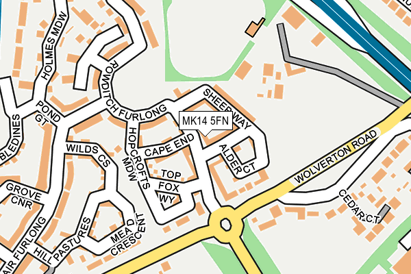 MK14 5FN map - OS OpenMap – Local (Ordnance Survey)