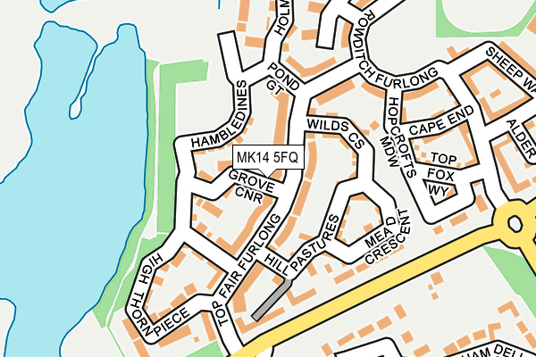 MK14 5FQ map - OS OpenMap – Local (Ordnance Survey)