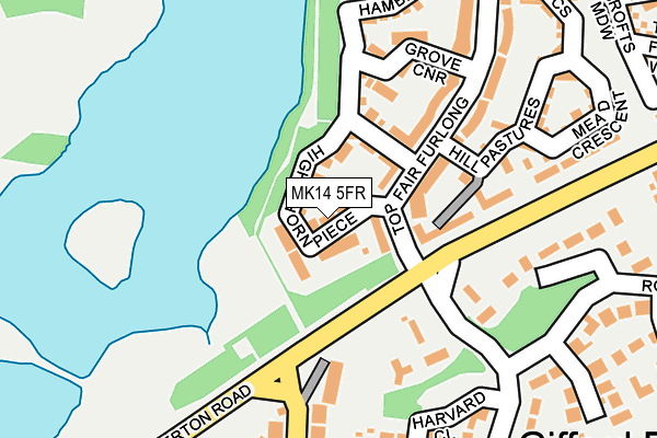 MK14 5FR map - OS OpenMap – Local (Ordnance Survey)