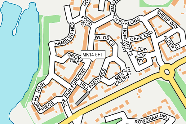 MK14 5FT map - OS OpenMap – Local (Ordnance Survey)