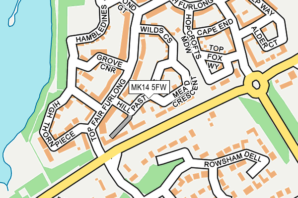 MK14 5FW map - OS OpenMap – Local (Ordnance Survey)