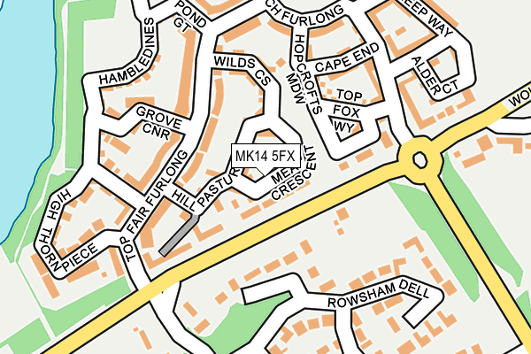 MK14 5FX map - OS OpenMap – Local (Ordnance Survey)