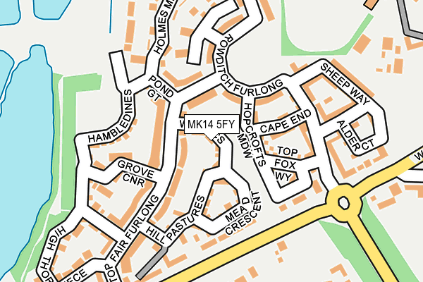 MK14 5FY map - OS OpenMap – Local (Ordnance Survey)