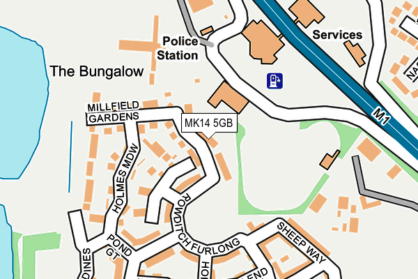 MK14 5GB map - OS OpenMap – Local (Ordnance Survey)
