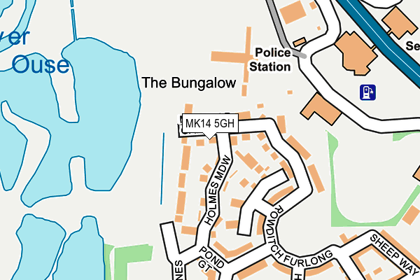 MK14 5GH map - OS OpenMap – Local (Ordnance Survey)