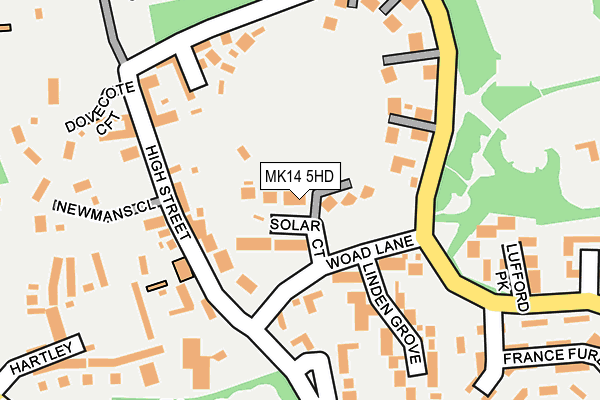 MK14 5HD map - OS OpenMap – Local (Ordnance Survey)