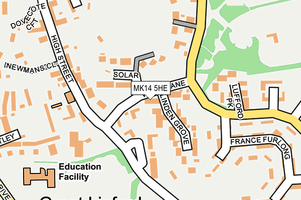 MK14 5HE map - OS OpenMap – Local (Ordnance Survey)