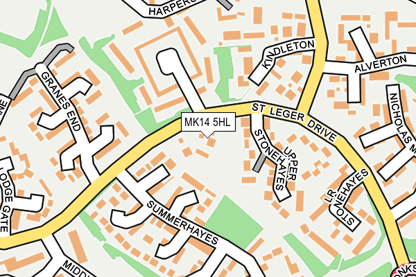MK14 5HL map - OS OpenMap – Local (Ordnance Survey)