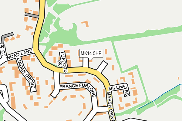 MK14 5HP map - OS OpenMap – Local (Ordnance Survey)