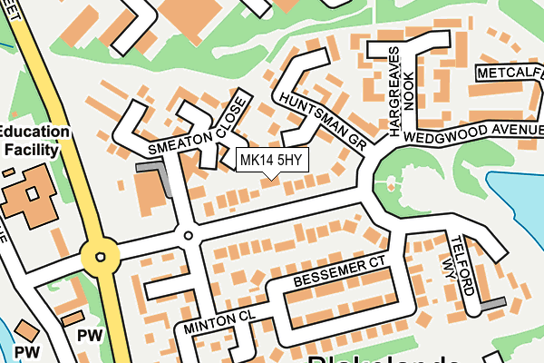 MK14 5HY map - OS OpenMap – Local (Ordnance Survey)