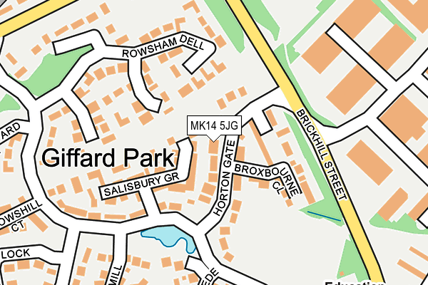 MK14 5JG map - OS OpenMap – Local (Ordnance Survey)