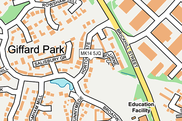 MK14 5JQ map - OS OpenMap – Local (Ordnance Survey)