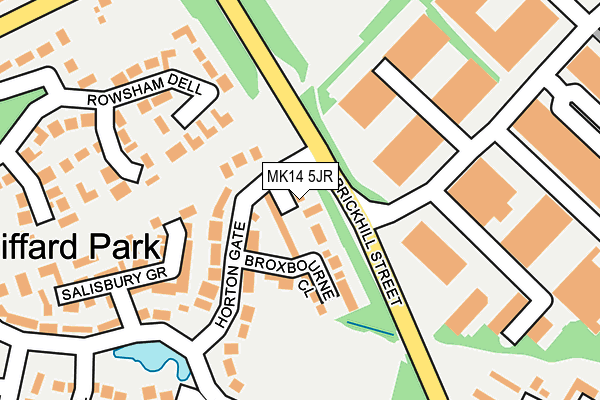 MK14 5JR map - OS OpenMap – Local (Ordnance Survey)