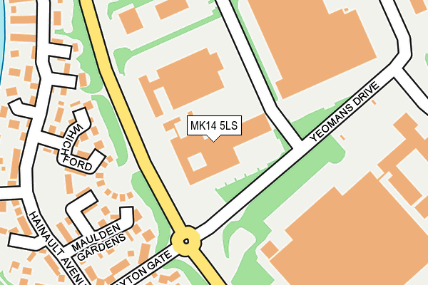 MK14 5LS map - OS OpenMap – Local (Ordnance Survey)