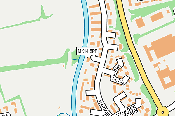 MK14 5PF map - OS OpenMap – Local (Ordnance Survey)