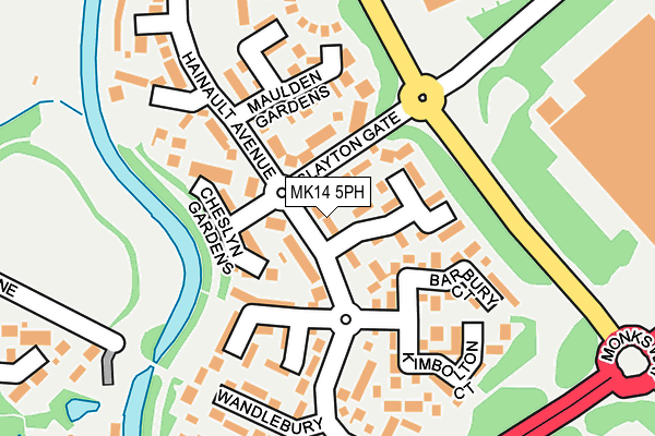 MK14 5PH map - OS OpenMap – Local (Ordnance Survey)