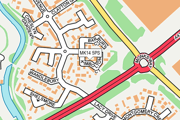 MK14 5PS map - OS OpenMap – Local (Ordnance Survey)