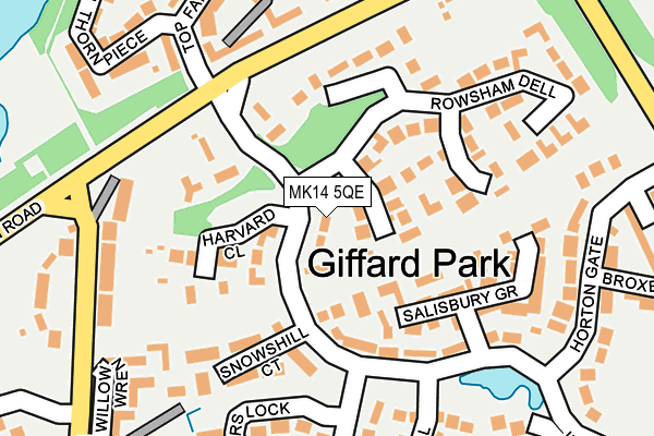 MK14 5QE map - OS OpenMap – Local (Ordnance Survey)