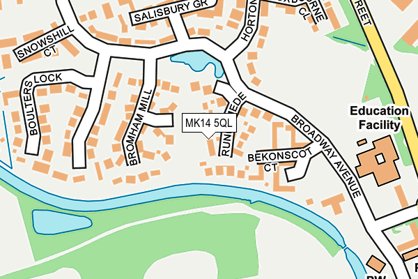 MK14 5QL map - OS OpenMap – Local (Ordnance Survey)