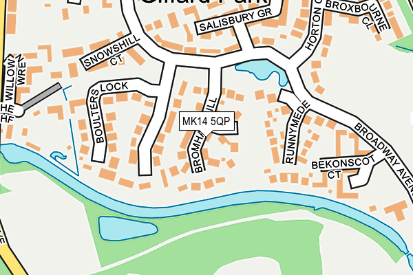 MK14 5QP map - OS OpenMap – Local (Ordnance Survey)