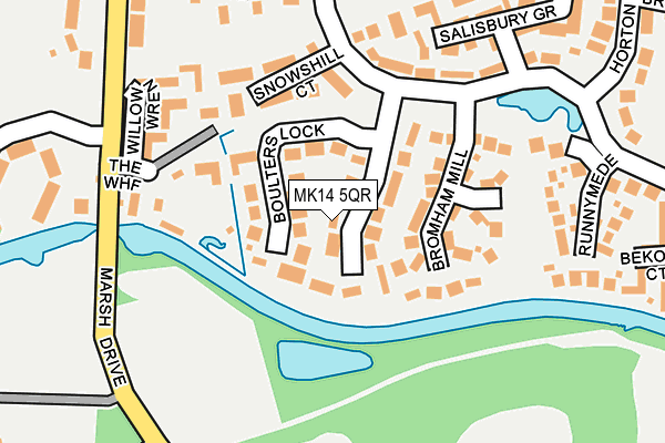 MK14 5QR map - OS OpenMap – Local (Ordnance Survey)