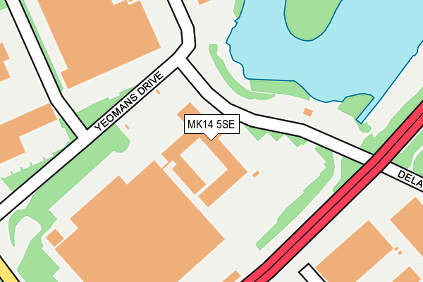 MK14 5SE map - OS OpenMap – Local (Ordnance Survey)