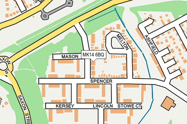 MK14 6BQ map - OS OpenMap – Local (Ordnance Survey)