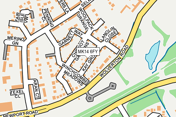 MK14 6FY map - OS OpenMap – Local (Ordnance Survey)