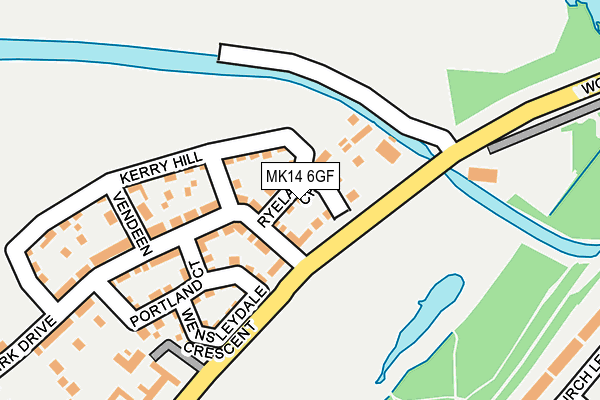 MK14 6GF map - OS OpenMap – Local (Ordnance Survey)