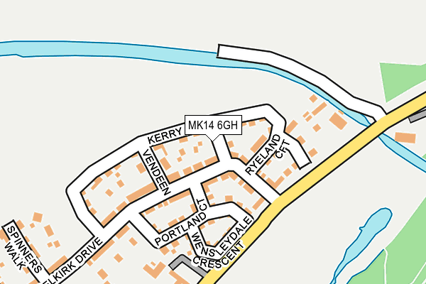 MK14 6GH map - OS OpenMap – Local (Ordnance Survey)