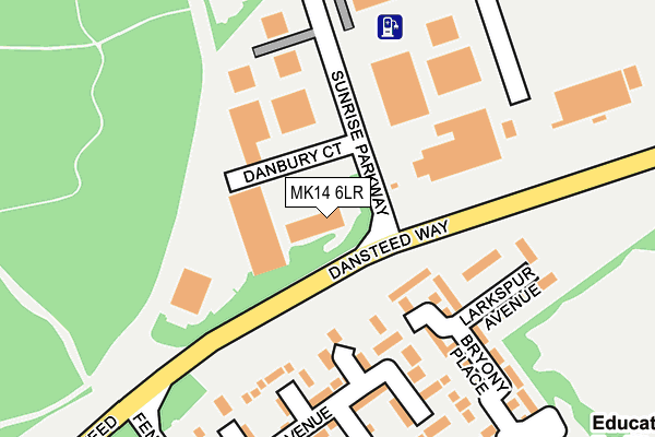 MK14 6LR map - OS OpenMap – Local (Ordnance Survey)