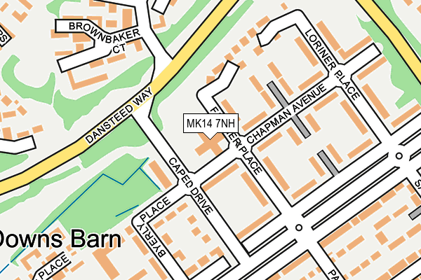 MK14 7NH map - OS OpenMap – Local (Ordnance Survey)