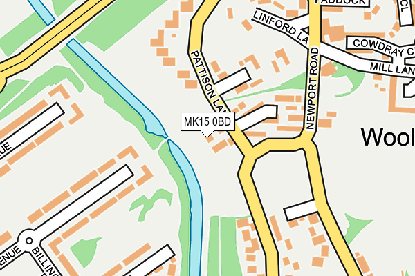 MK15 0BD map - OS OpenMap – Local (Ordnance Survey)