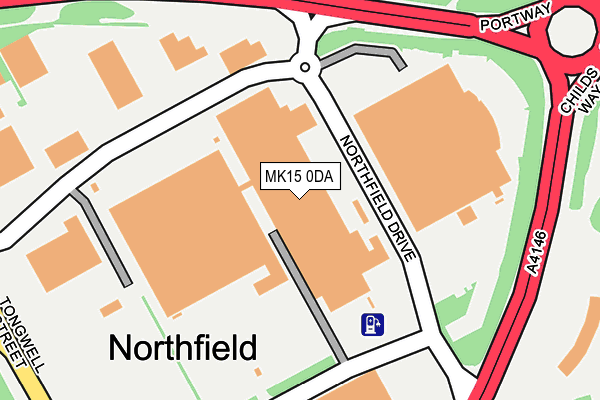 MK15 0DA map - OS OpenMap – Local (Ordnance Survey)