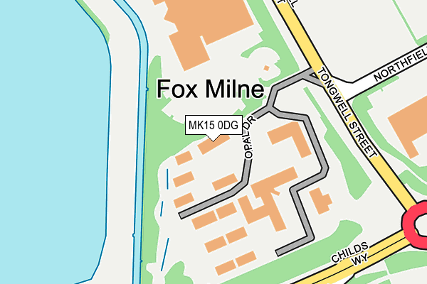 MK15 0DG map - OS OpenMap – Local (Ordnance Survey)