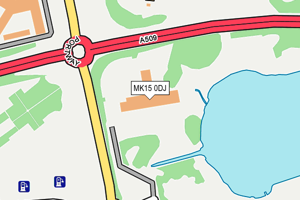 MK15 0DJ map - OS OpenMap – Local (Ordnance Survey)