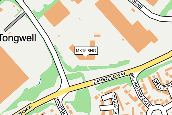 MK15 8HG map - OS OpenMap – Local (Ordnance Survey)