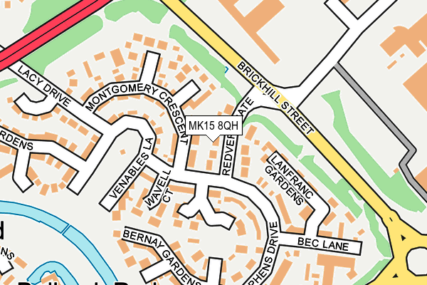 MK15 8QH map - OS OpenMap – Local (Ordnance Survey)