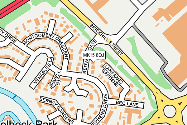 MK15 8QJ map - OS OpenMap – Local (Ordnance Survey)