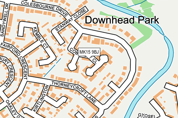 MK15 9BJ map - OS OpenMap – Local (Ordnance Survey)