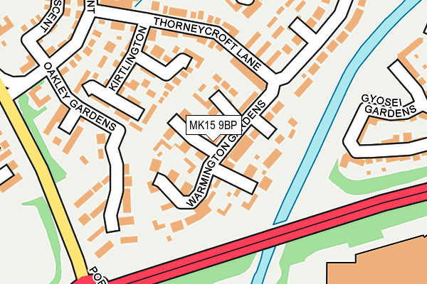 MK15 9BP map - OS OpenMap – Local (Ordnance Survey)