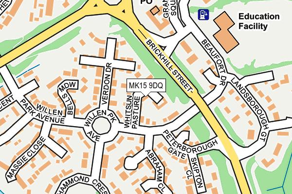 MK15 9DQ map - OS OpenMap – Local (Ordnance Survey)