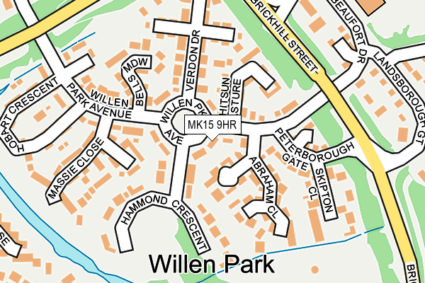 MK15 9HR map - OS OpenMap – Local (Ordnance Survey)